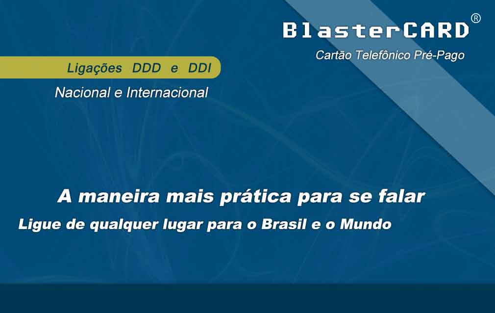 BlasterCard: Cartão Telefônico Internacional Virtual